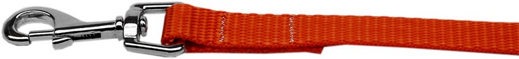 Plain Nylon Pet Leash 5/8in by 6ft Orange